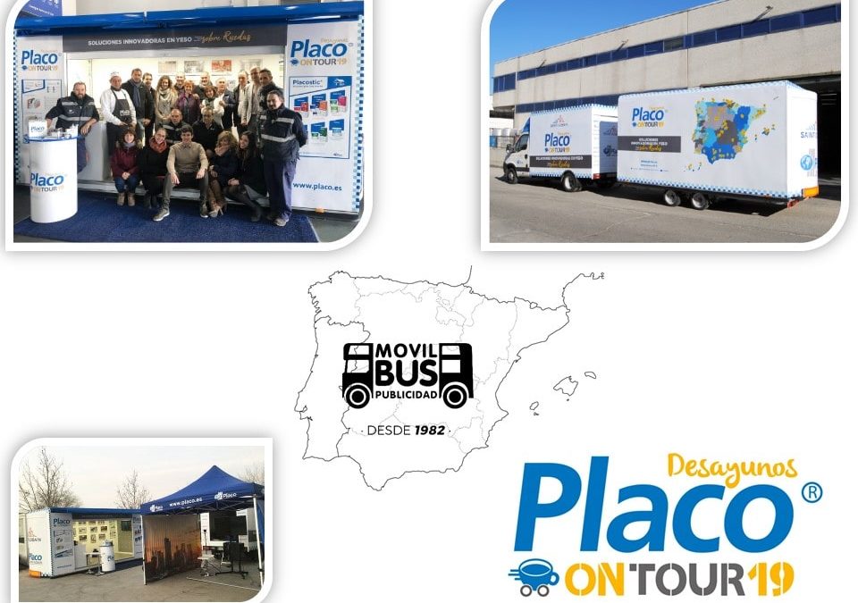 Recorridos de los Movilbuses en el PlacoOnTour2019 durante Marzo y Abril